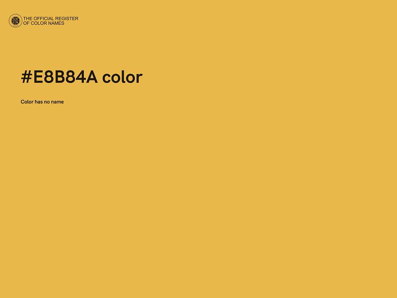 #E8B84A color image