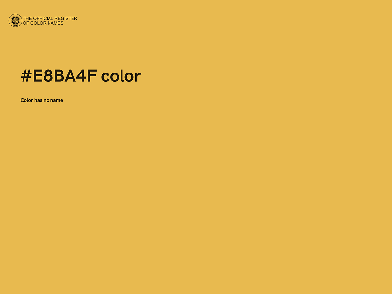 #E8BA4F color image