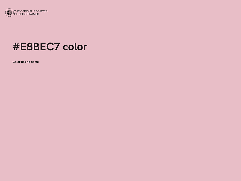 #E8BEC7 color image