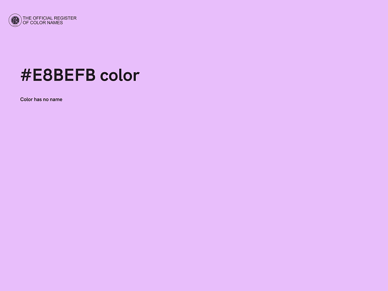 #E8BEFB color image