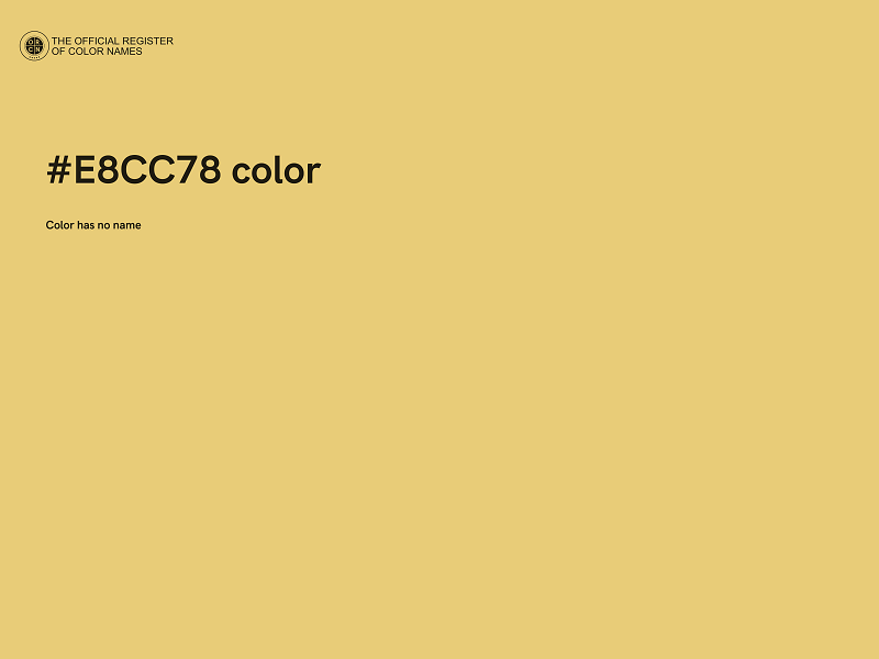 #E8CC78 color image