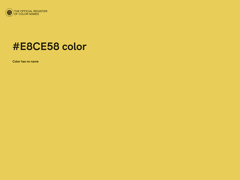 #E8CE58 color image