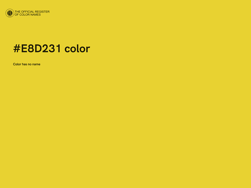 #E8D231 color image