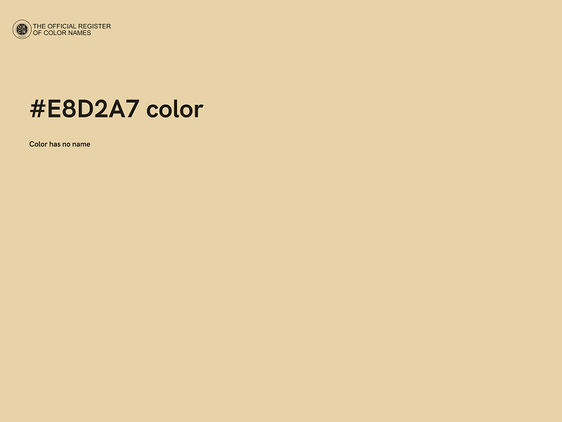 #E8D2A7 color image