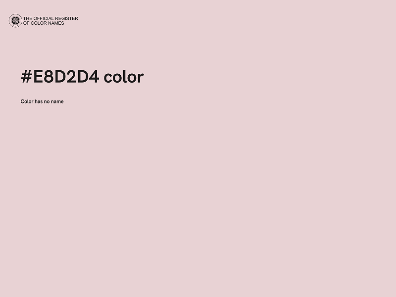 #E8D2D4 color image