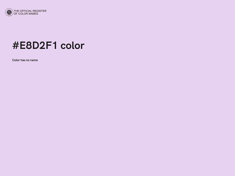 #E8D2F1 color image