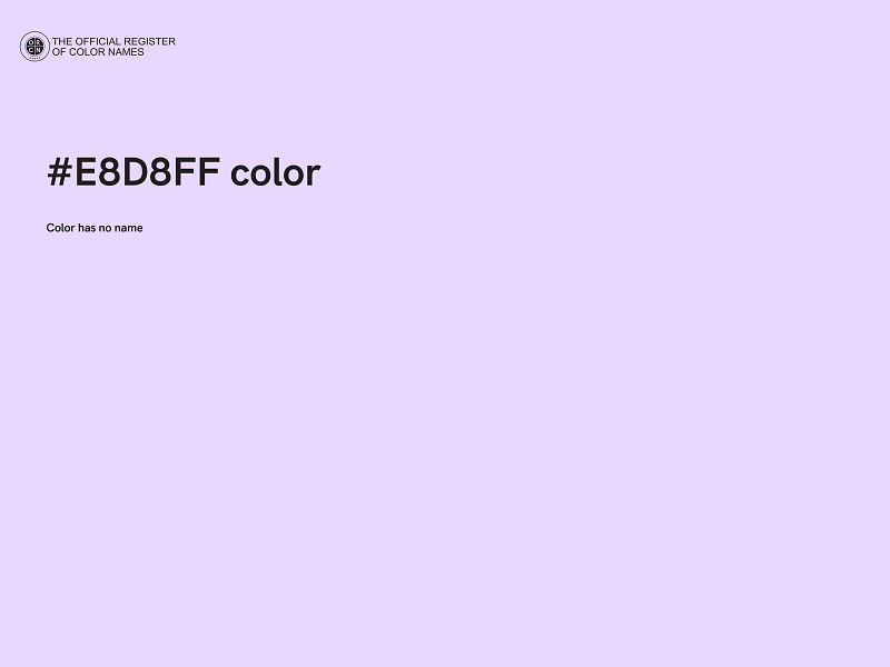 #E8D8FF color image