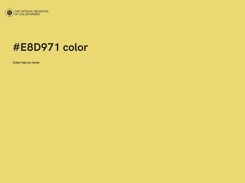 #E8D971 color image