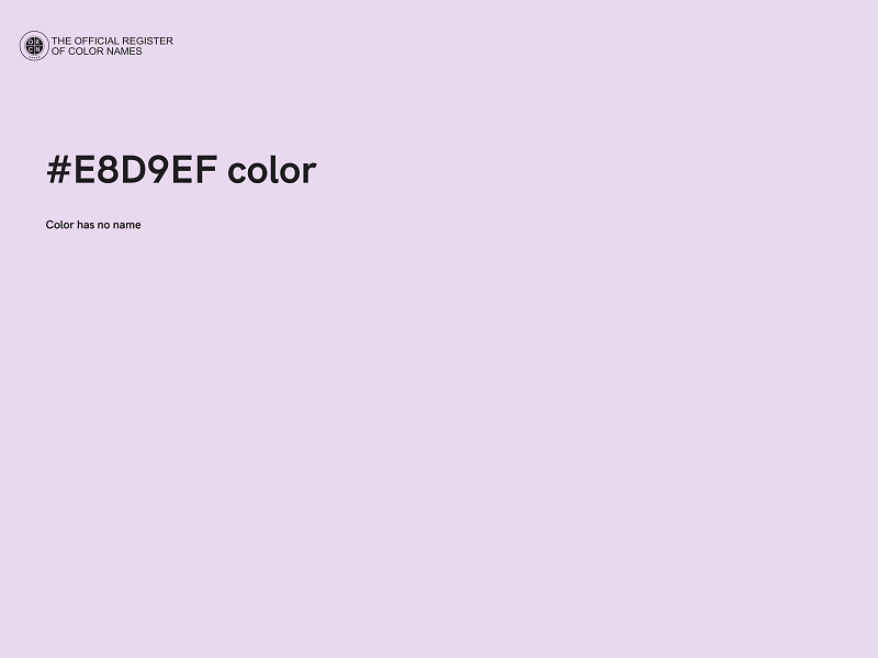 #E8D9EF color image