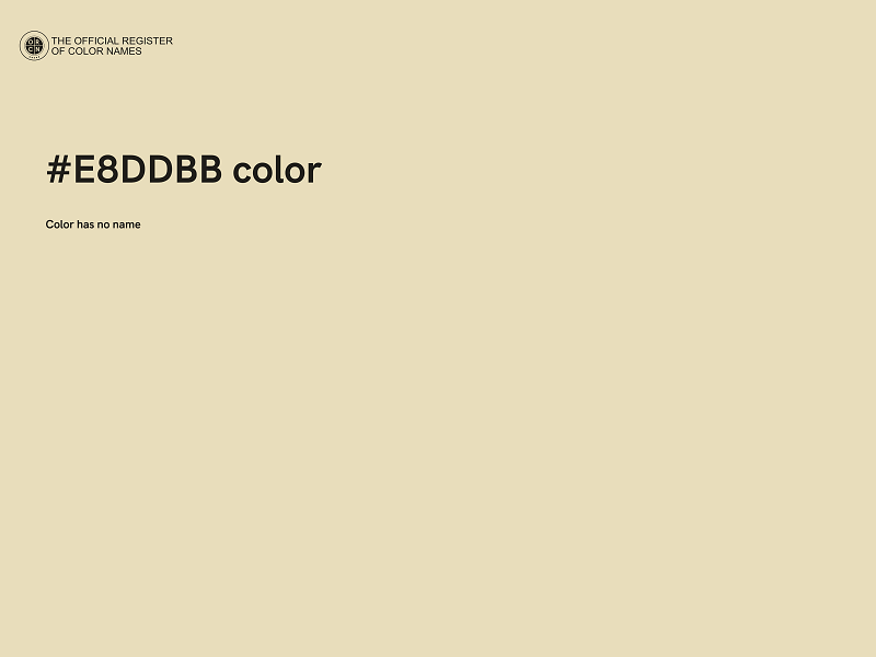 #E8DDBB color image