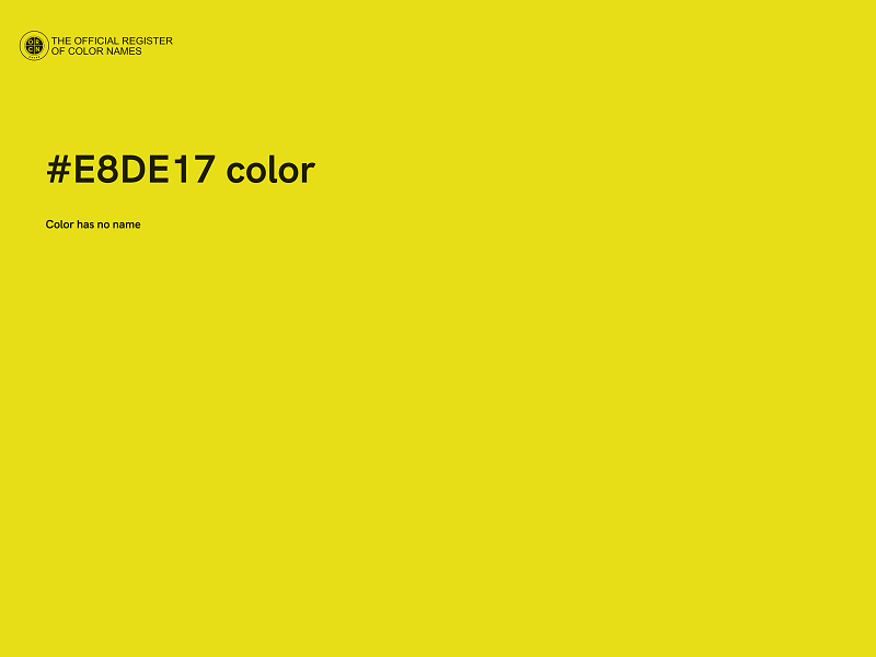 #E8DE17 color image