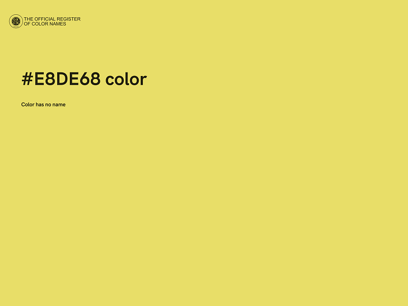 #E8DE68 color image