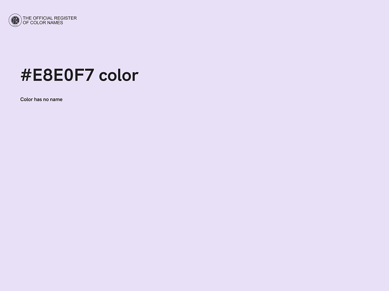 #E8E0F7 color image