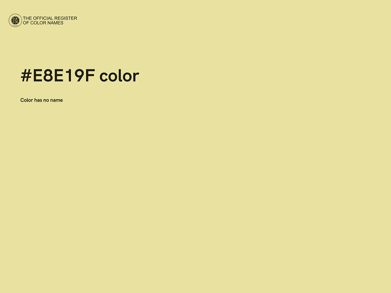 #E8E19F color image