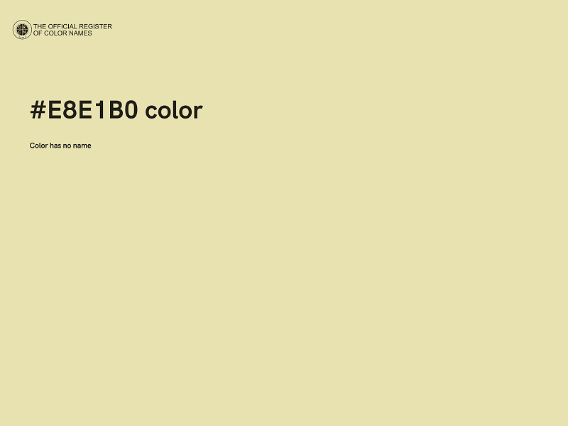 #E8E1B0 color image