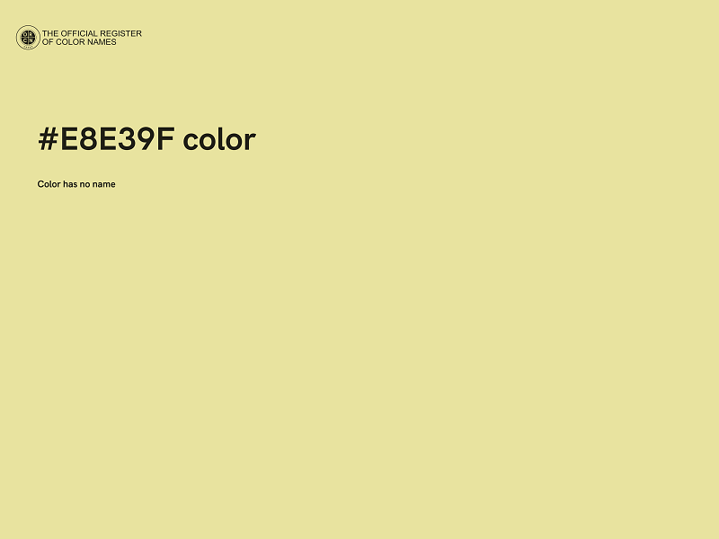 #E8E39F color image