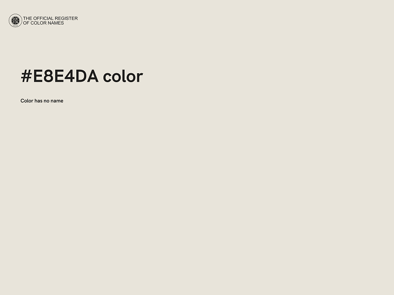 #E8E4DA color image