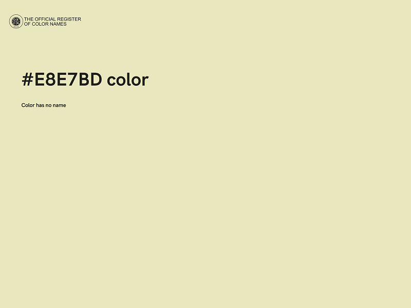 #E8E7BD color image