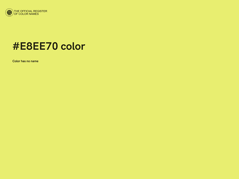 #E8EE70 color image