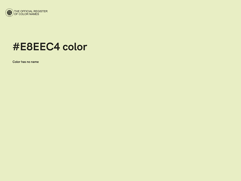 #E8EEC4 color image