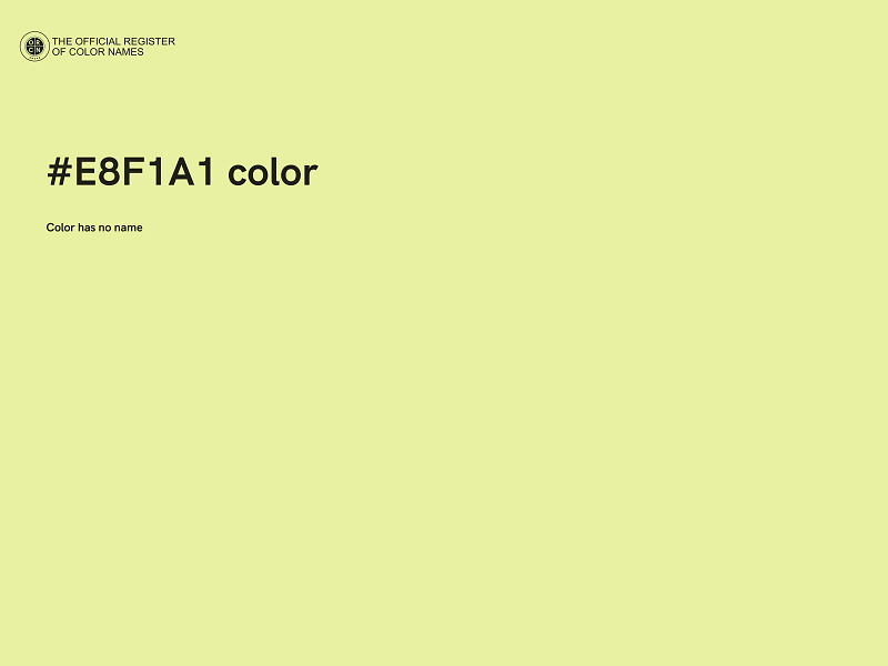 #E8F1A1 color image