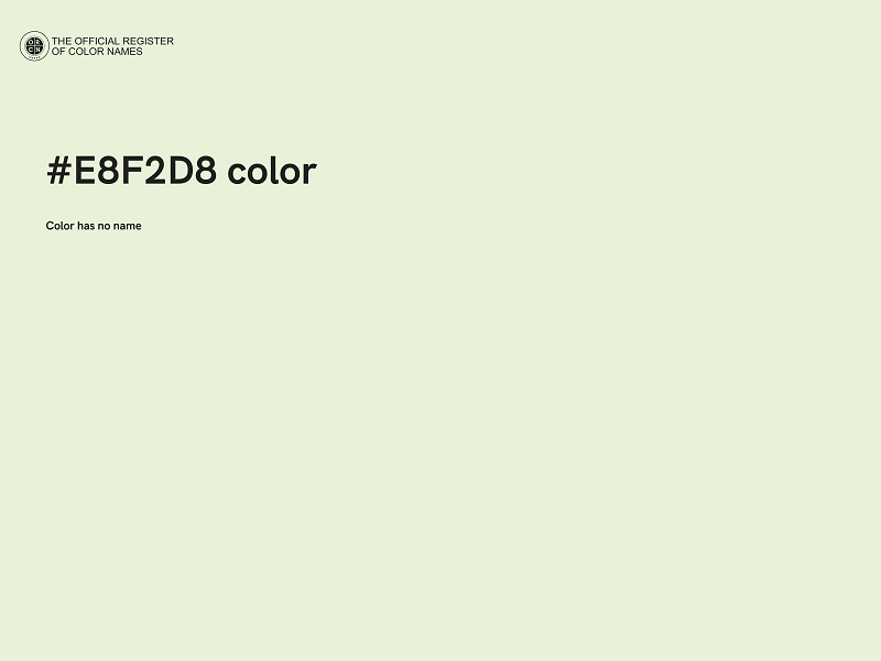 #E8F2D8 color image