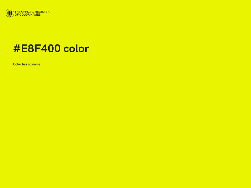 #E8F400 color image