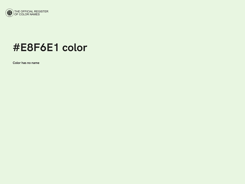 #E8F6E1 color image