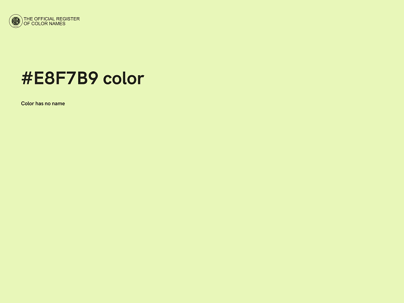 #E8F7B9 color image