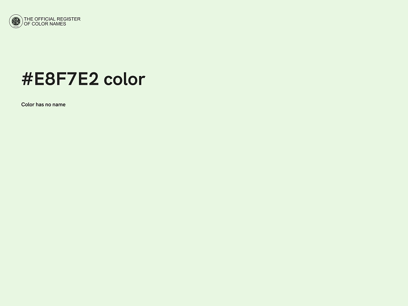 #E8F7E2 color image