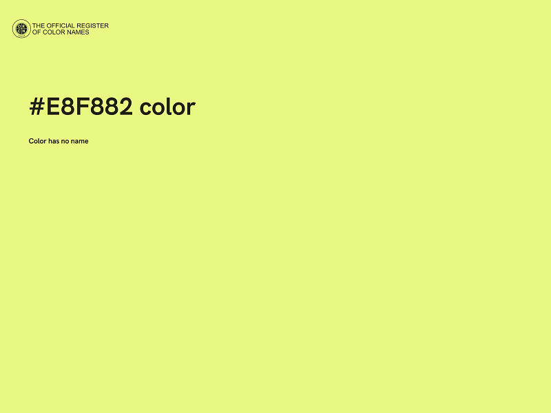 #E8F882 color image