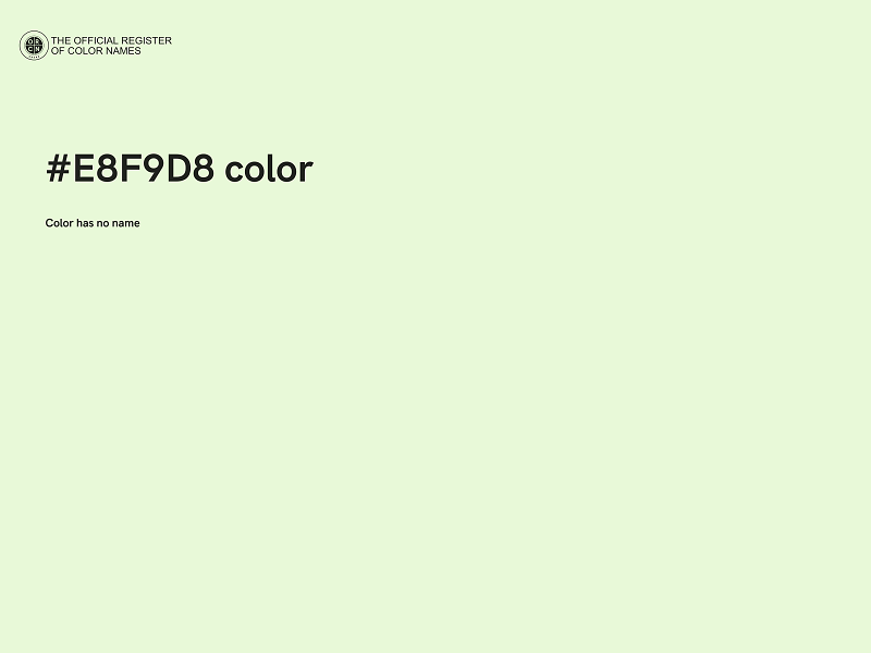 #E8F9D8 color image