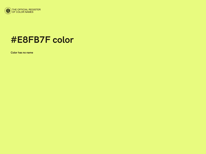 #E8FB7F color image