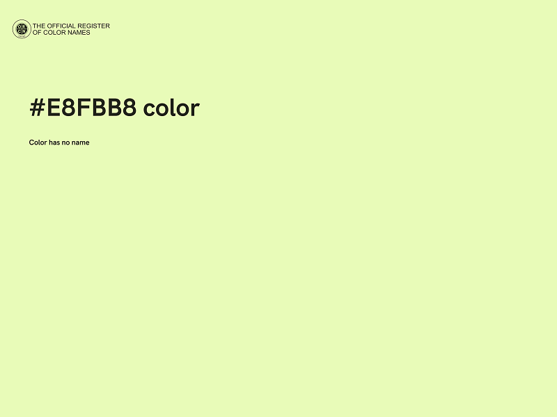 #E8FBB8 color image