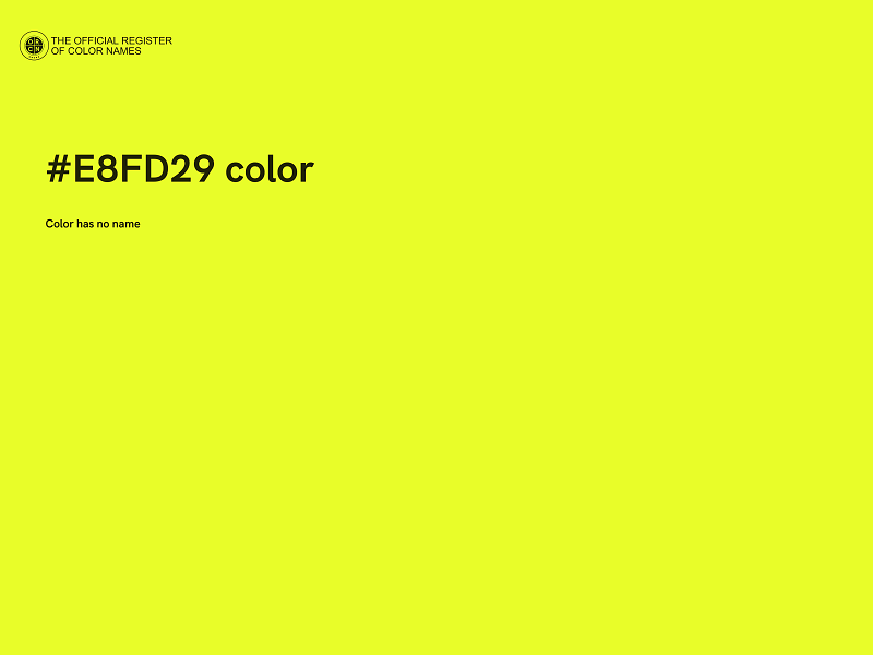 #E8FD29 color image