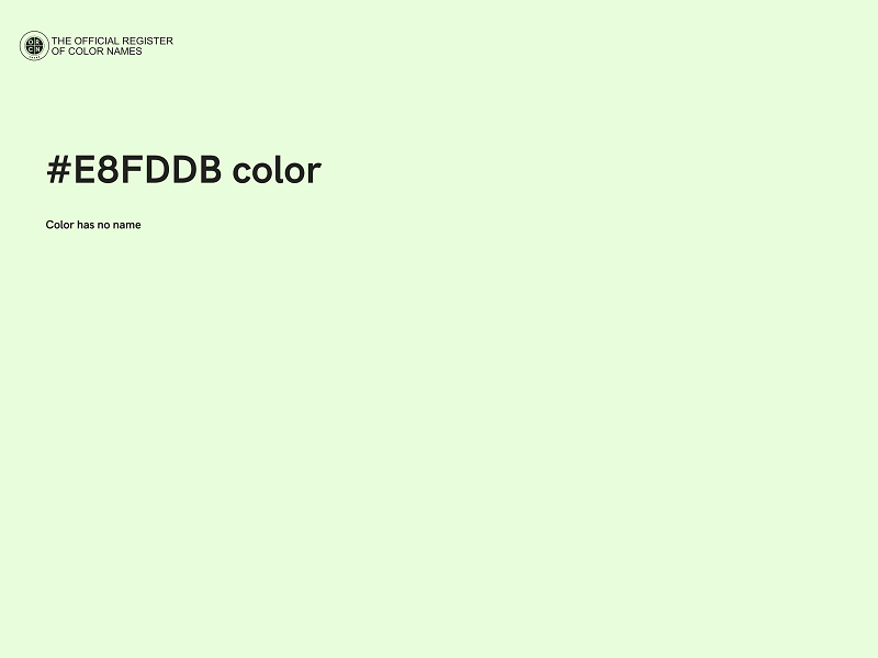 #E8FDDB color image