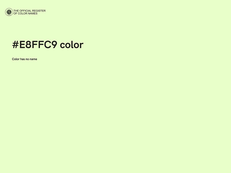 #E8FFC9 color image