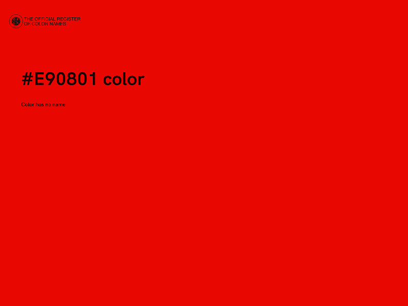 #E90801 color image