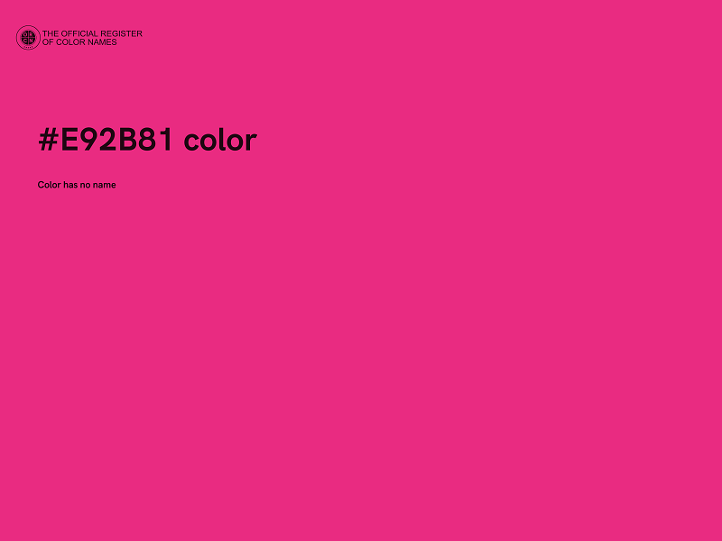 #E92B81 color image