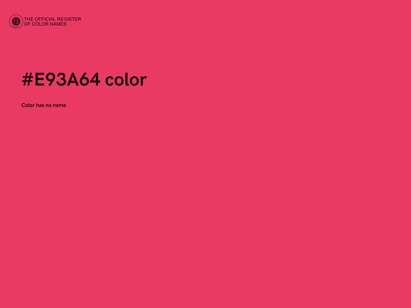 #E93A64 color image