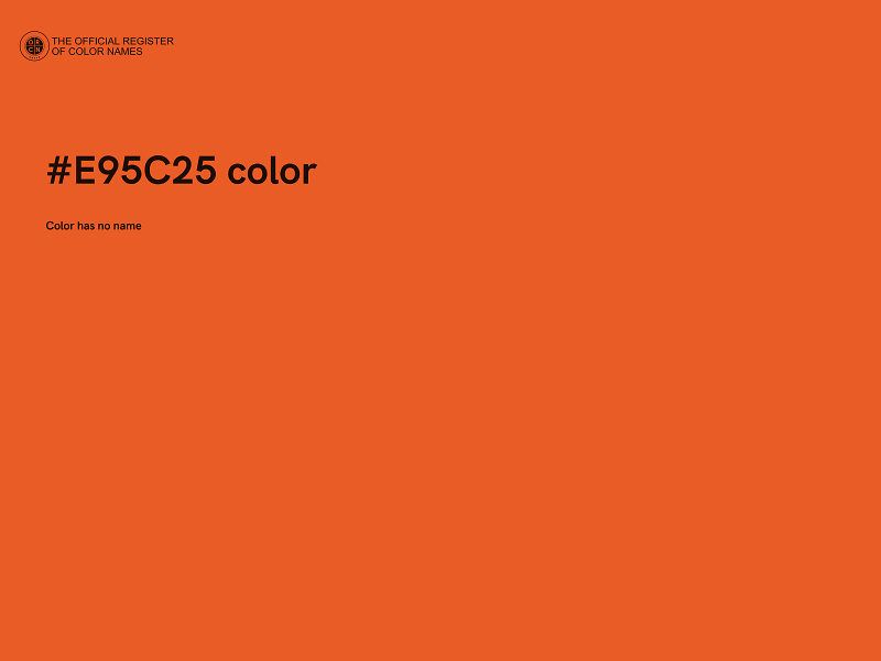 #E95C25 color image