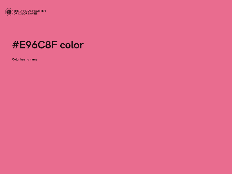 #E96C8F color image