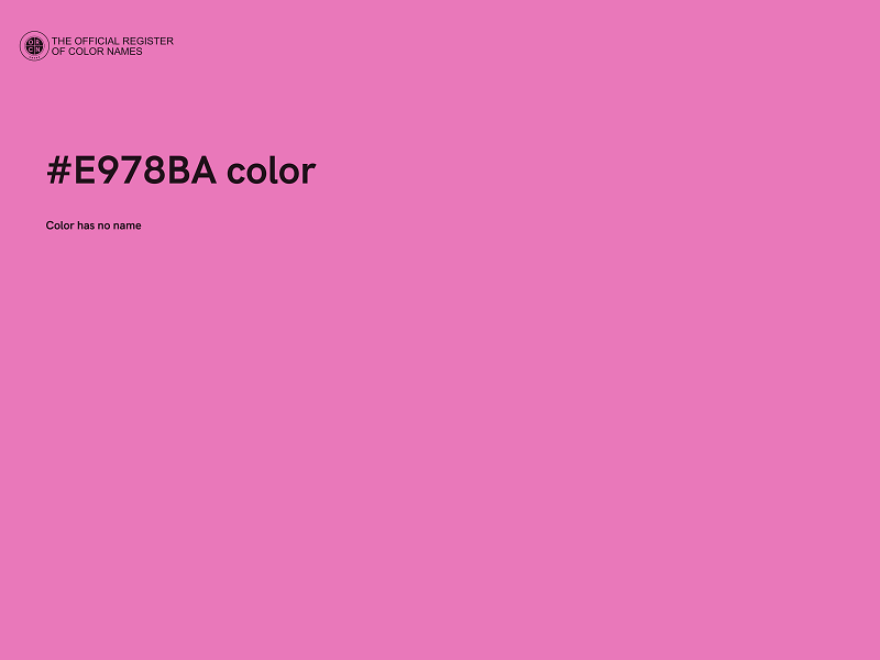 #E978BA color image