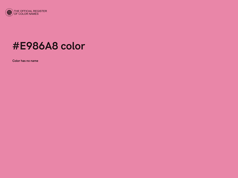 #E986A8 color image