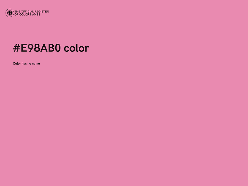 #E98AB0 color image