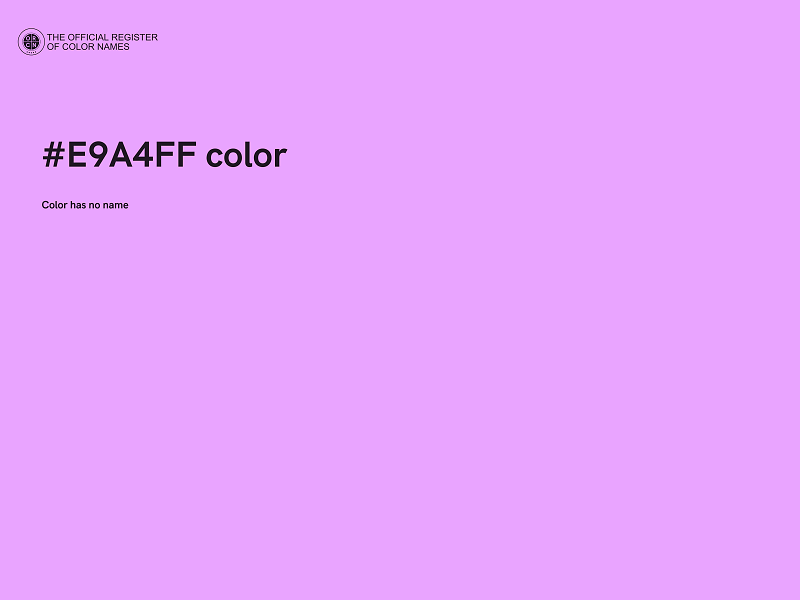 #E9A4FF color image