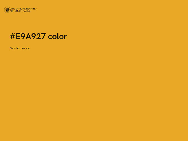 #E9A927 color image