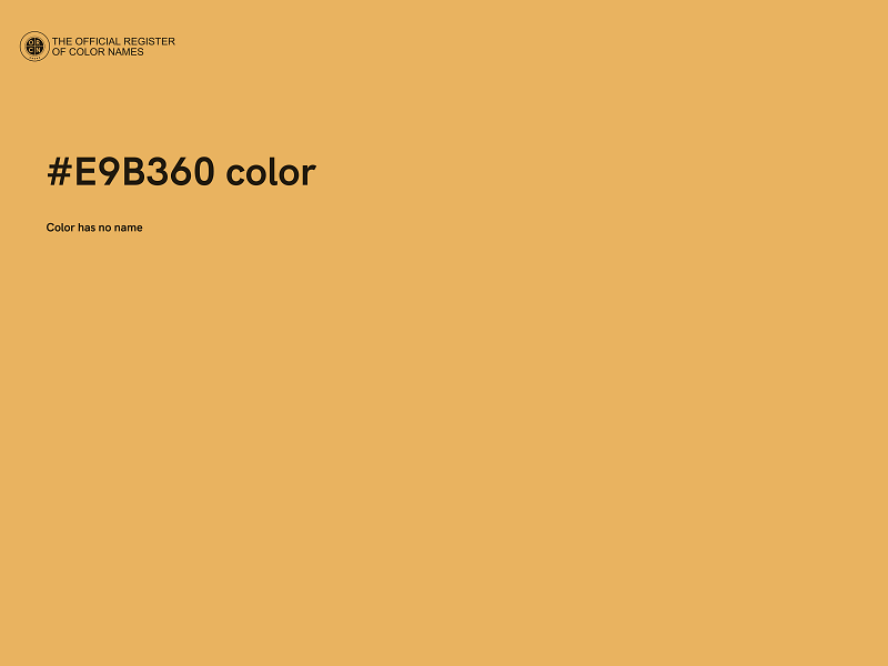 #E9B360 color image