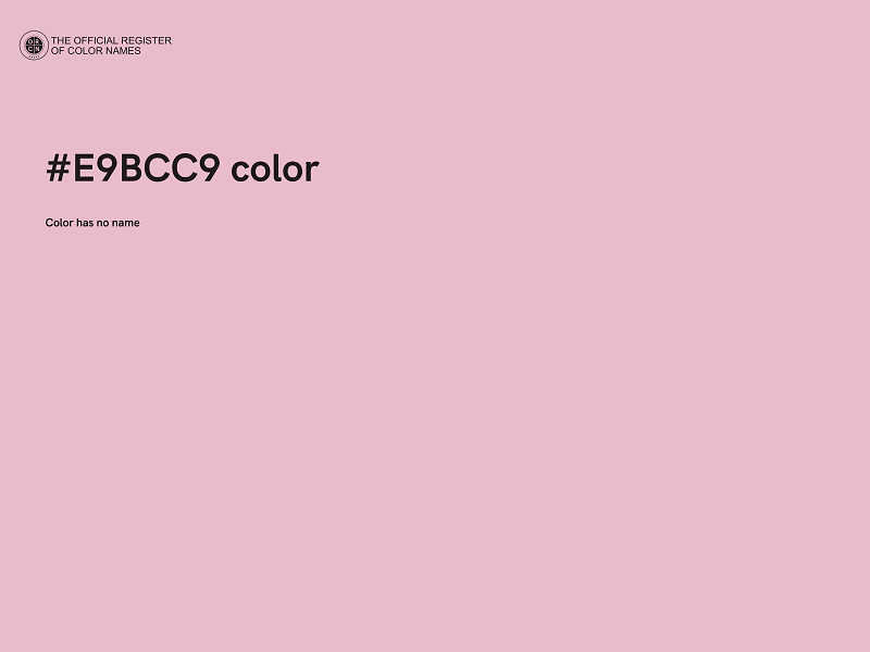 #E9BCC9 color image