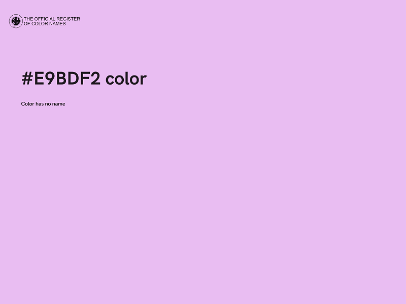 #E9BDF2 color image